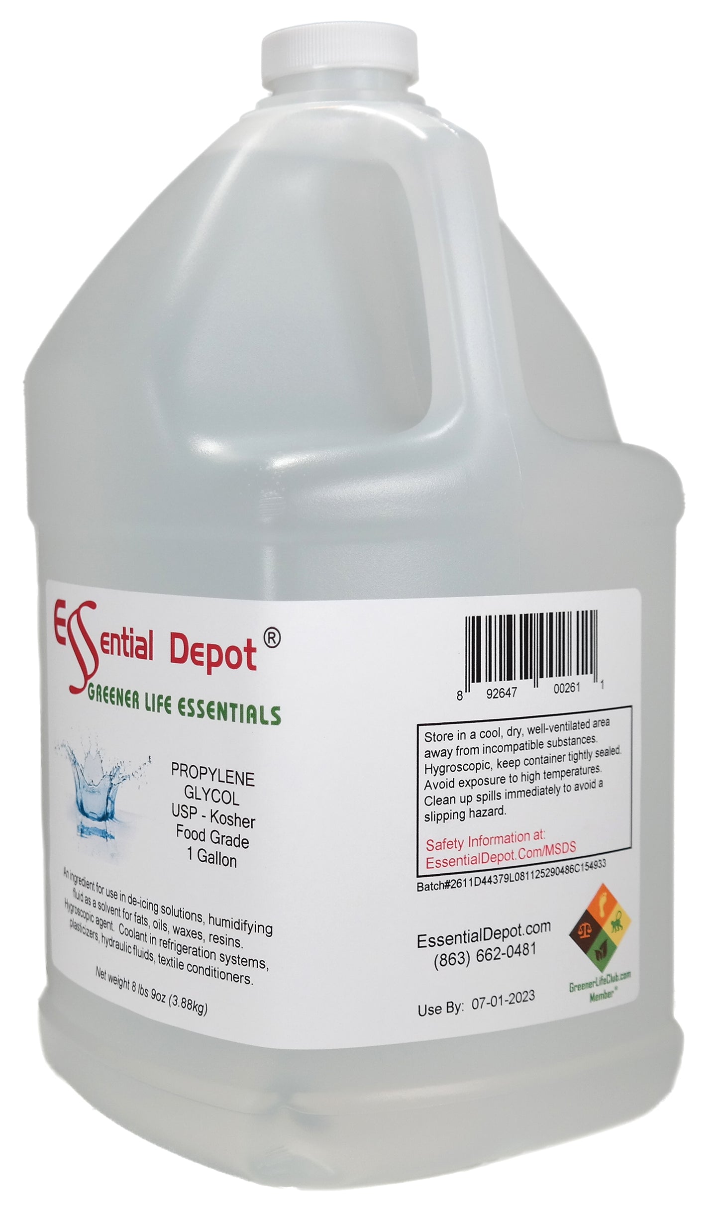 glyCUBE - 4 Gallons Propylene Glycol - USP (pharmaceutical grade)