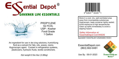 glyCUBE - 3 Gallons Propylene Glycol & 1 Gallon PALM DERIVED Vegetable Glycerin  - FOOD GRADE - USP