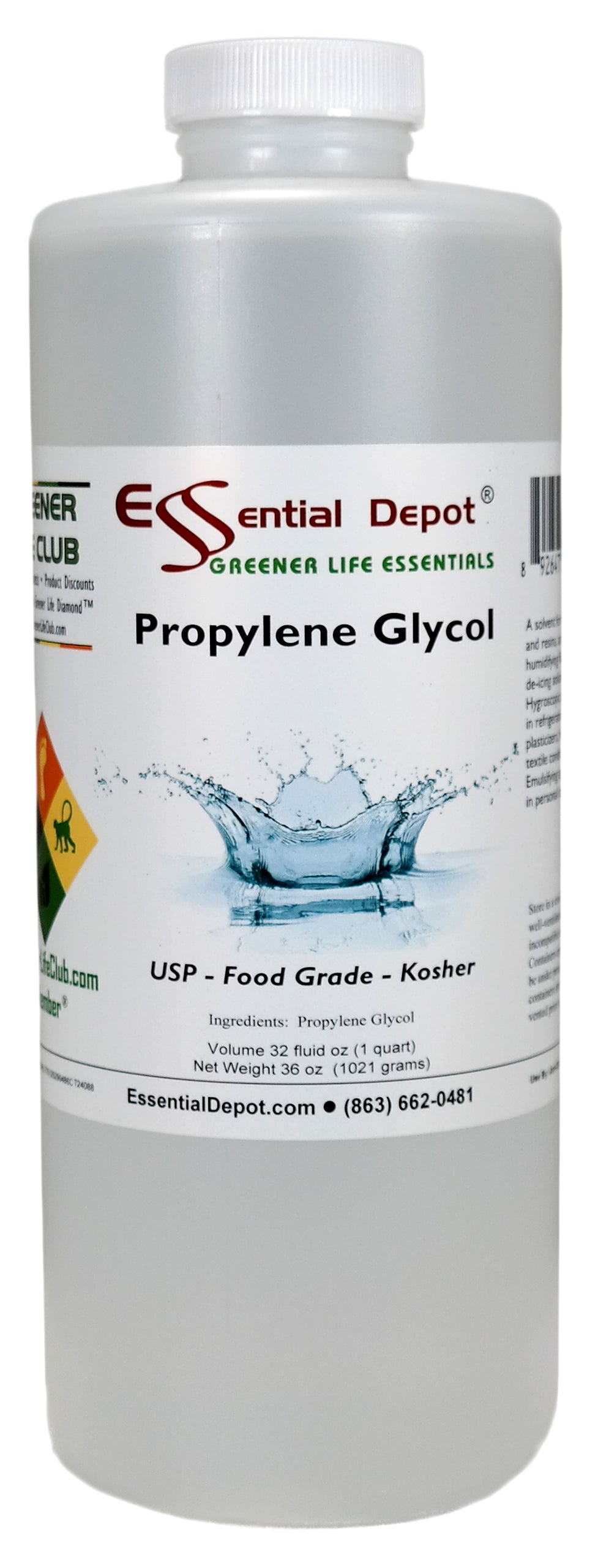 4 Quarts Vegetable Glycerin + 1 Quart Propylene Glycol