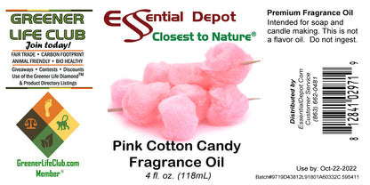 Pink Cotton Candy Fragrance Oil - 4 oz.