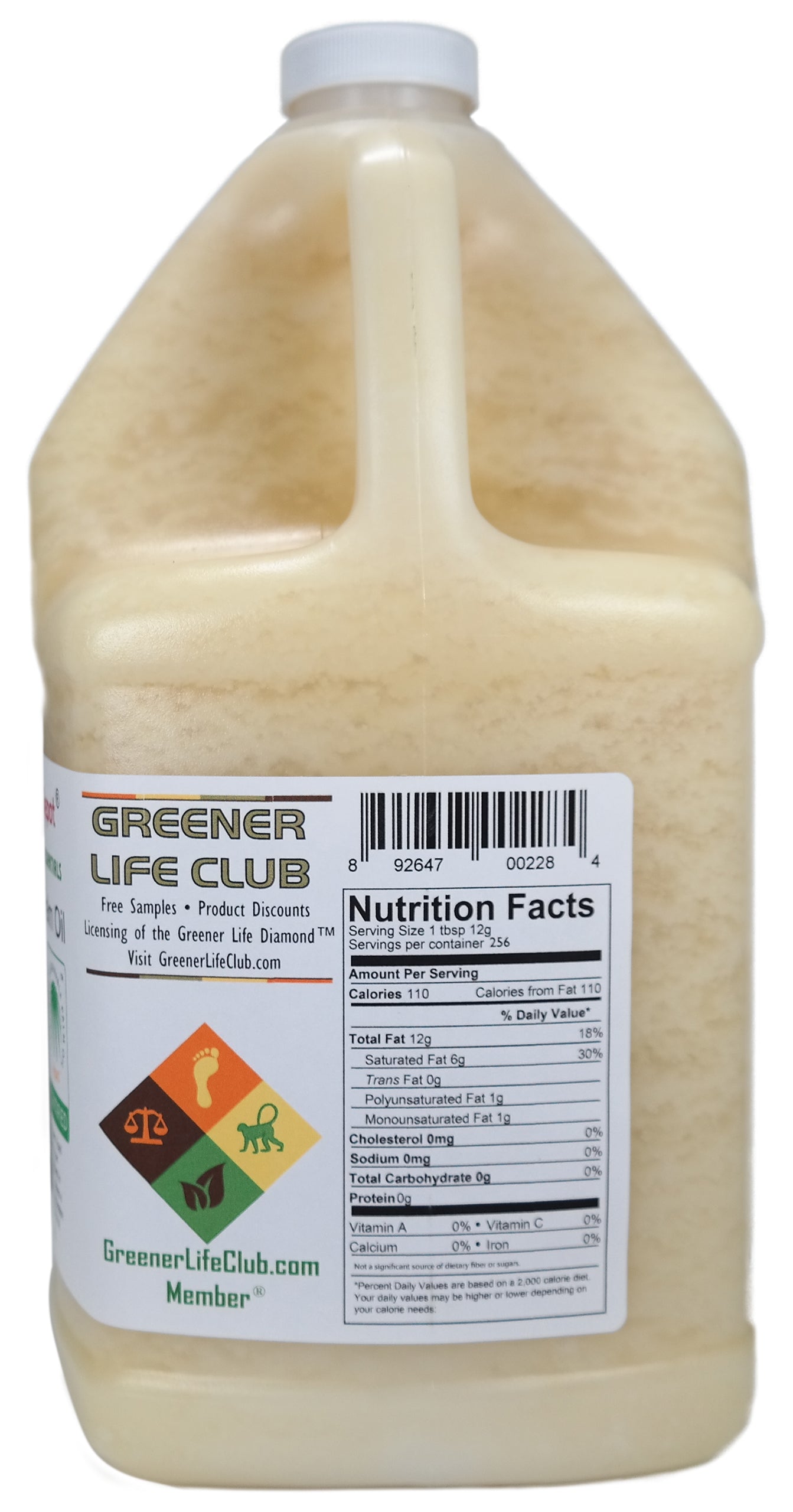 Palm Oil - RSPO Sustainable - 2 x 1gal - USP Food Grade- Not Hydrogenated - 0g Trans Fat Alternative