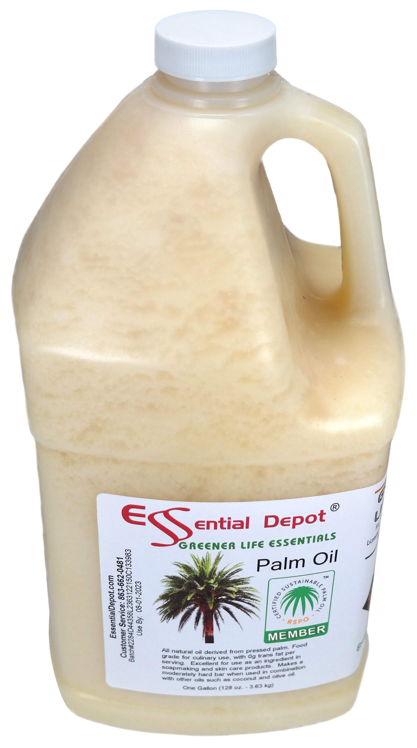 Palm Oil - RSPO Sustainable - 2 x 1gal - USP Food Grade- Not Hydrogenated - 0g Trans Fat Alternative