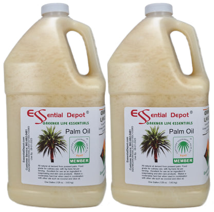 Palm Oil - RSPO Sustainable - 2 x 1gal - USP Food Grade- Not Hydrogenated - 0g Trans Fat Alternative