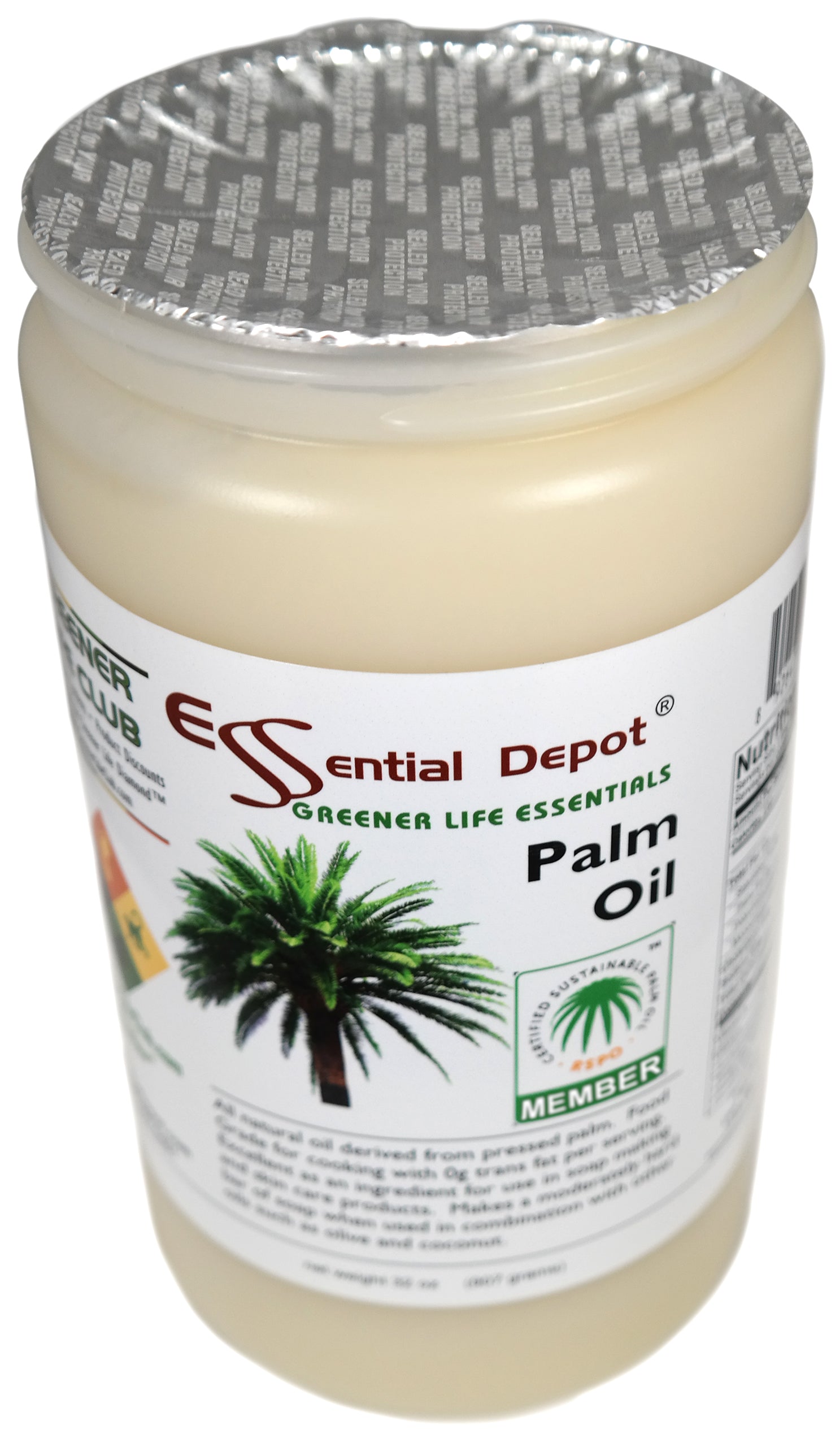 Palm Oil - RSPO Sustainable - 6 x 1 Qt - USP Food Grade- Not Hydrogenated - 0g Trans Fat Alternative
