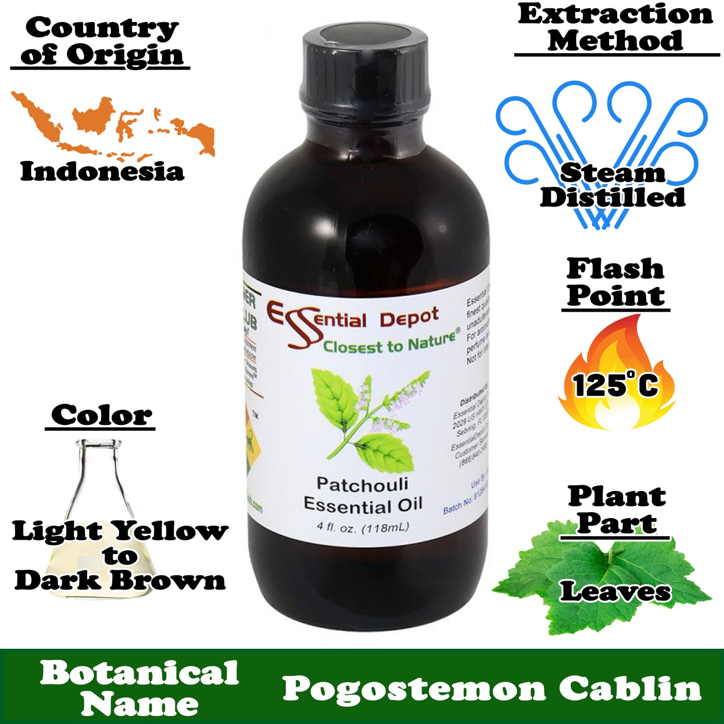 Patchouli Essential Oil - 4 oz.