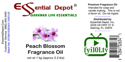 Peach Blossom Fragrance Oil - 1 kg. - Approx 2.2 lbs.
