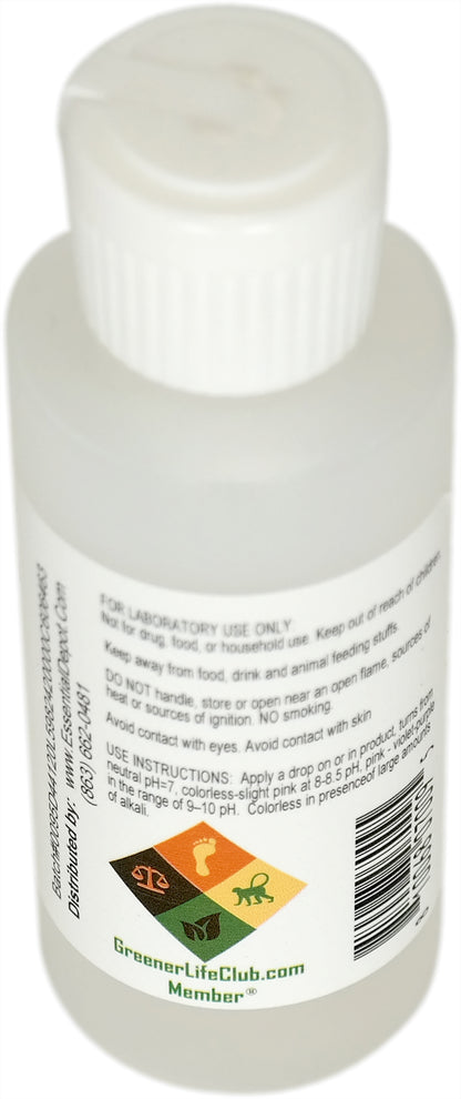 PHENOLPHTHALEIN 2oz bottle (59mL), 1% in Alcohol used in acid and base titrations