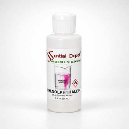 PHENOLPHTHALEIN 2oz bottle (59mL), 1% in Alcohol used in acid and base titrations