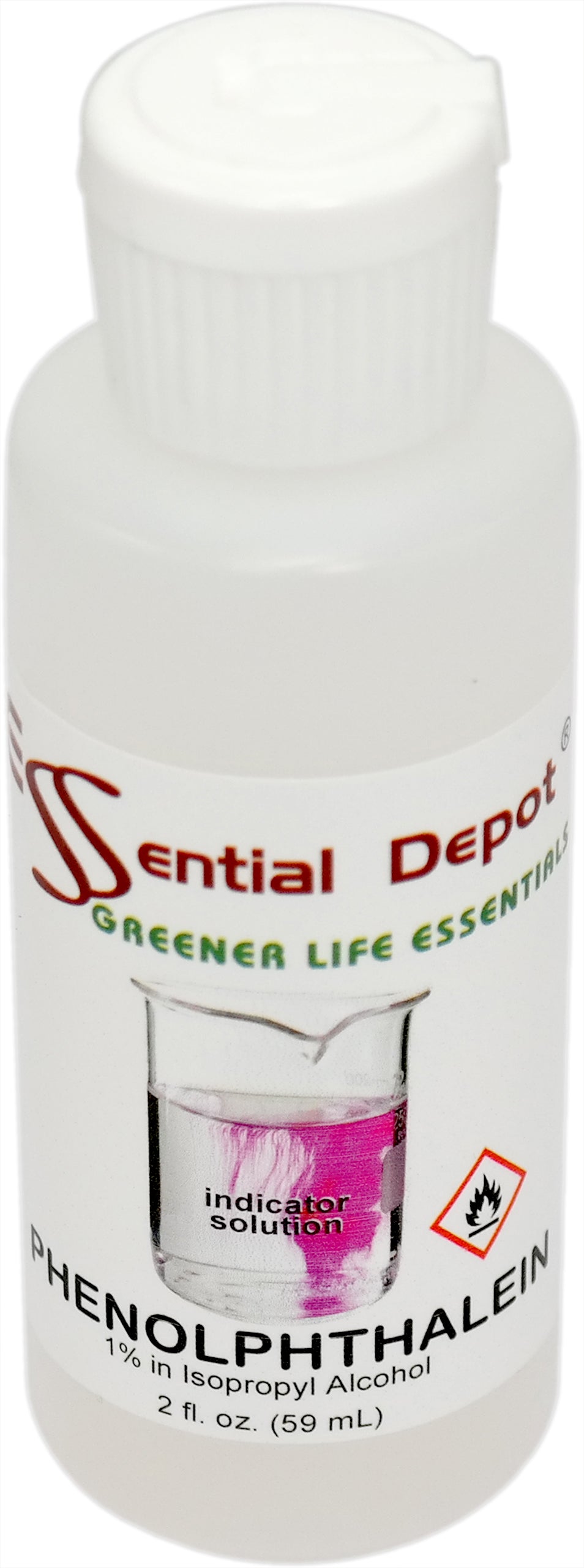 PHENOLPHTHALEIN 2oz bottle (59mL), 1% in Alcohol used in acid and base titrations