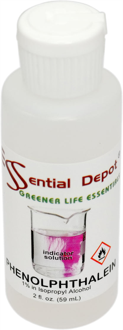PHENOLPHTHALEIN 2oz bottle (59mL), 1% in Alcohol used in acid and base titrations