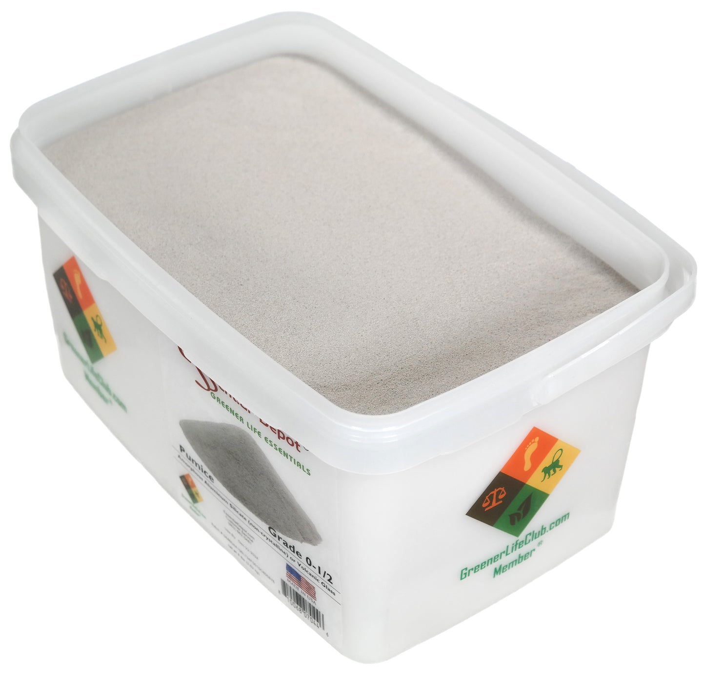 PUMICE - 8 lbs - Grade:  0 - 1/2 - Amorphous Aluminum Silicate or Volcanic Glass - U.S.A. Made  - FREE US SHIPPING