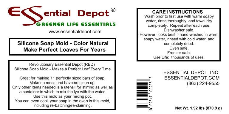 R.E.D. Silicone Soap Mold - COLOR NATURAL - NEW and UNUSED but outside of Specifications