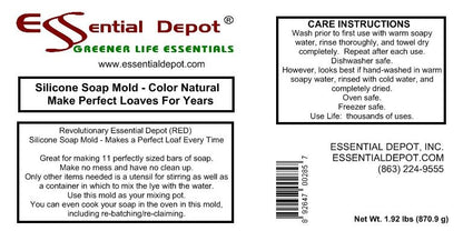 R.E.D. Silicone Soap Mold - COLOR NATURAL - NEW and UNUSED but outside of Specifications