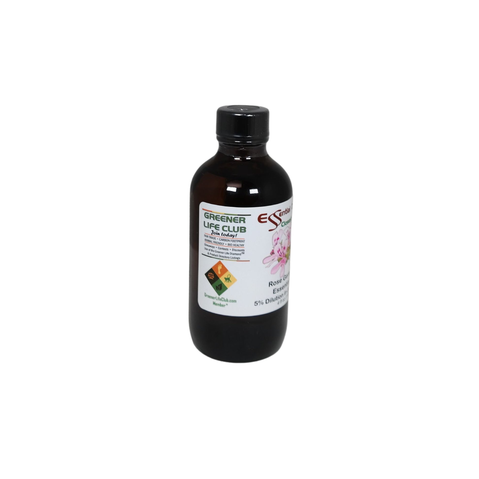 Rose Geranium Essential Oil 5% Dilution in Jojoba - 4 fl oz