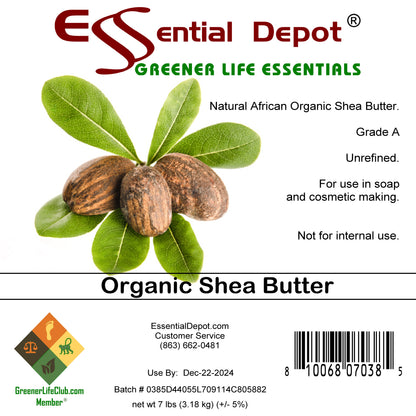 Shea Butter Organic Unrefined - 7 lbs - GLC Box - Grade A