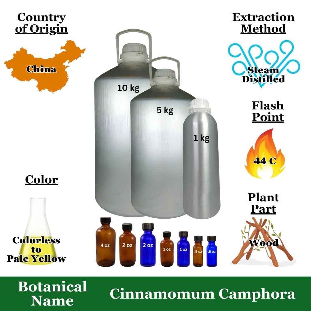 Camphor Essential Oil - 1 kg. - Approx 2.2 lbs.