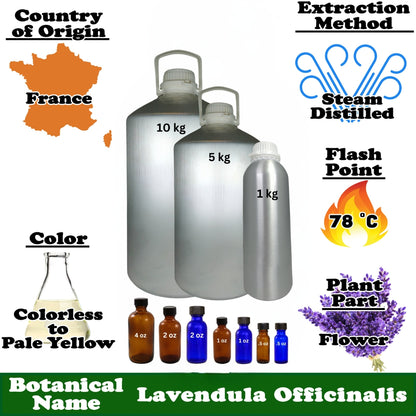 Lavender Essential Oil - 1 kg. - Approx 2.2 lbs.