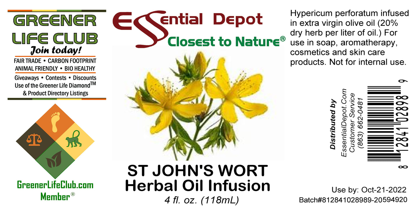 St Johns Wort Herbal Oil Infusion - 4 oz.