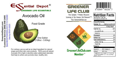 Avocado Oil - Finest Quality - 1 Gallon - approx 8lbs - Food Grade - No Additives