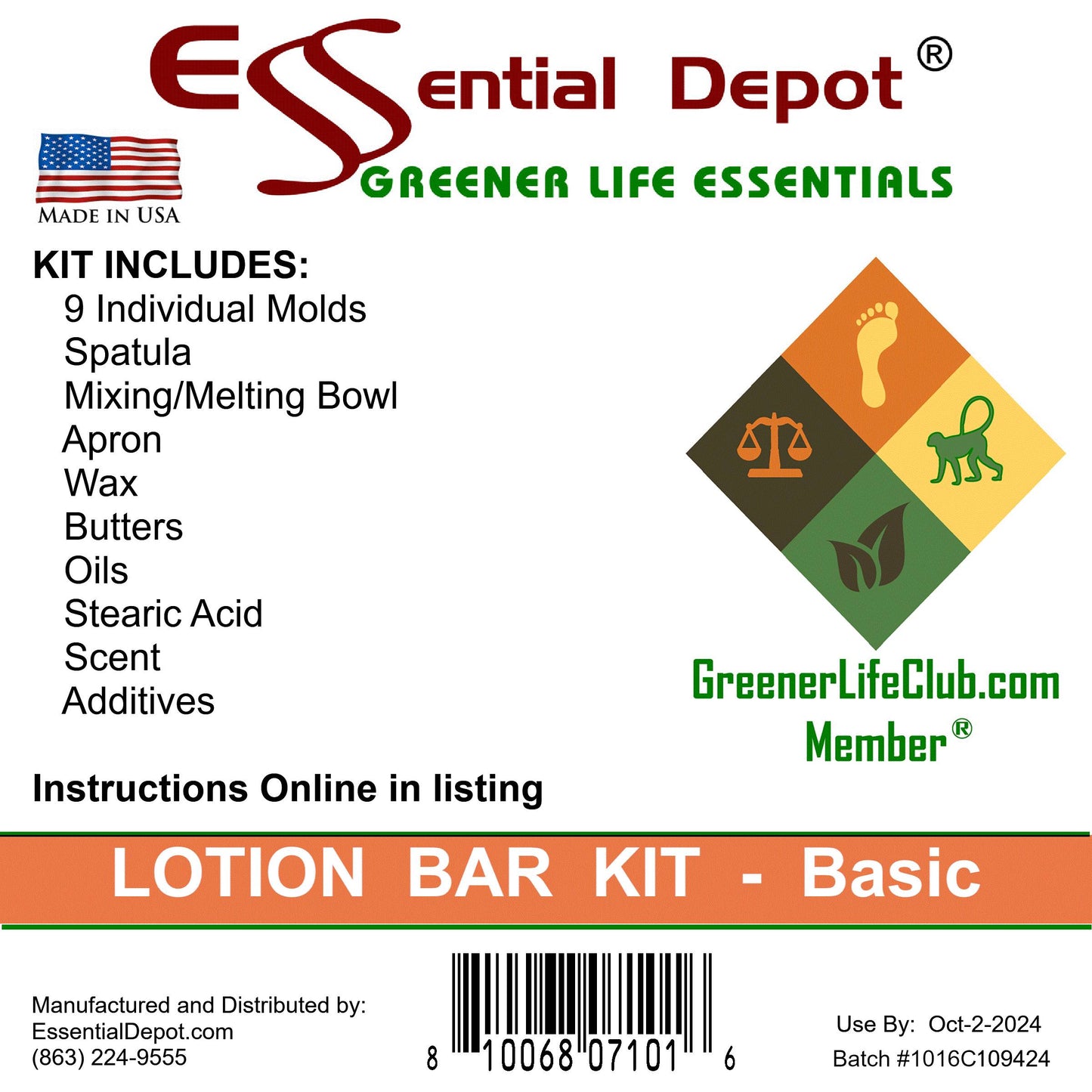 Lotion Bar Making Kit (DECONSTRUCTED) - Basic - Arnica