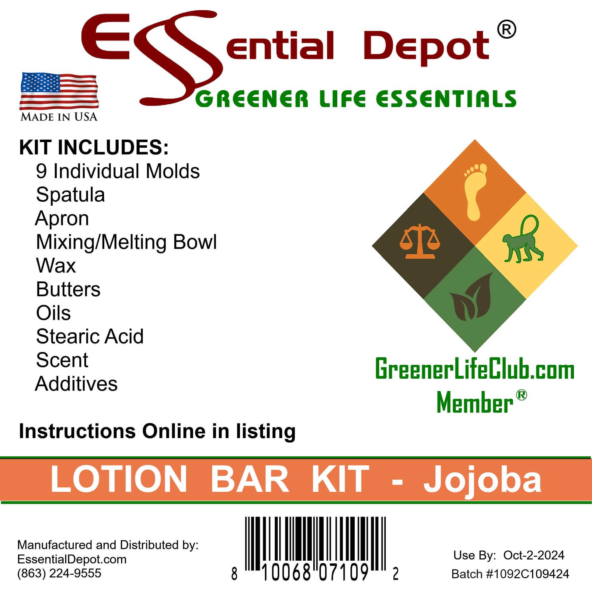 Lotion Bar Making Kit (DECONSTRUCTED) - Basic - Jojoba
