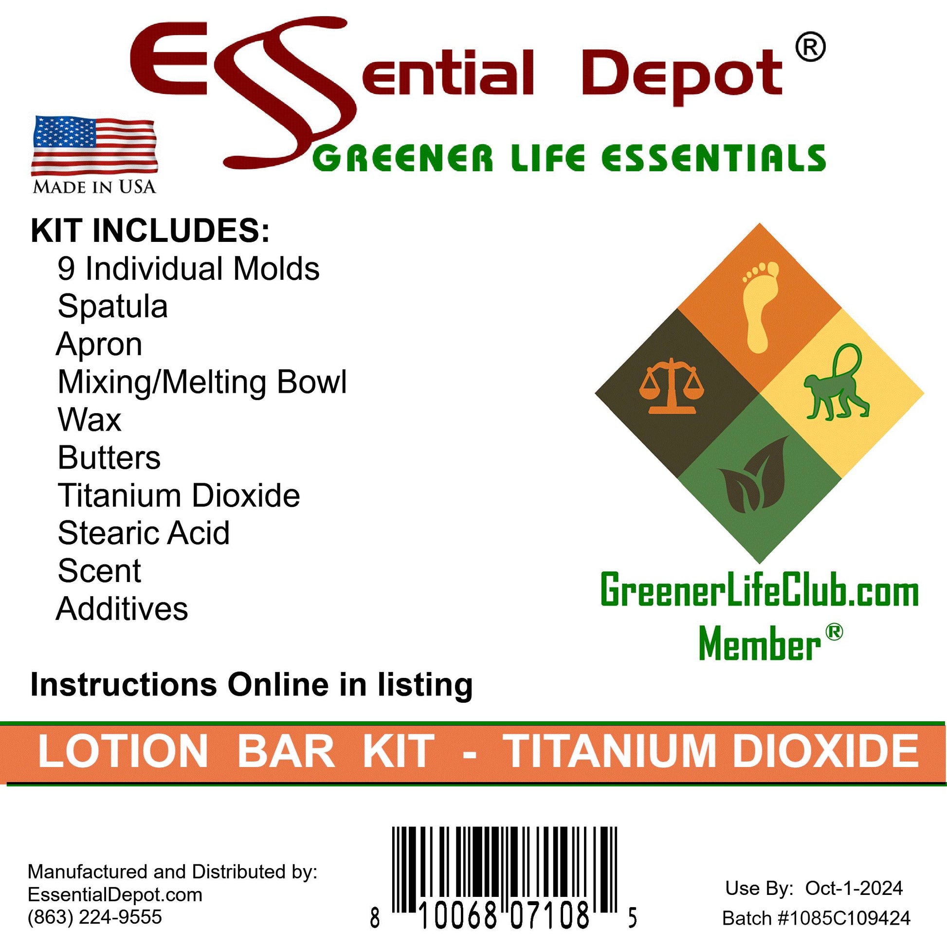Lotion Bar Making Kit (DECONSTRUCTED) - Titanium Dioxide