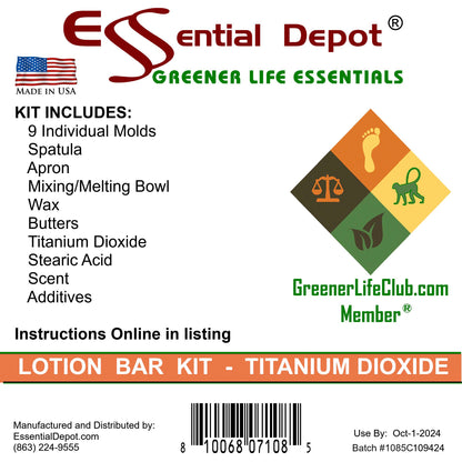 Lotion Bar Making Kit (DECONSTRUCTED) - Titanium Dioxide
