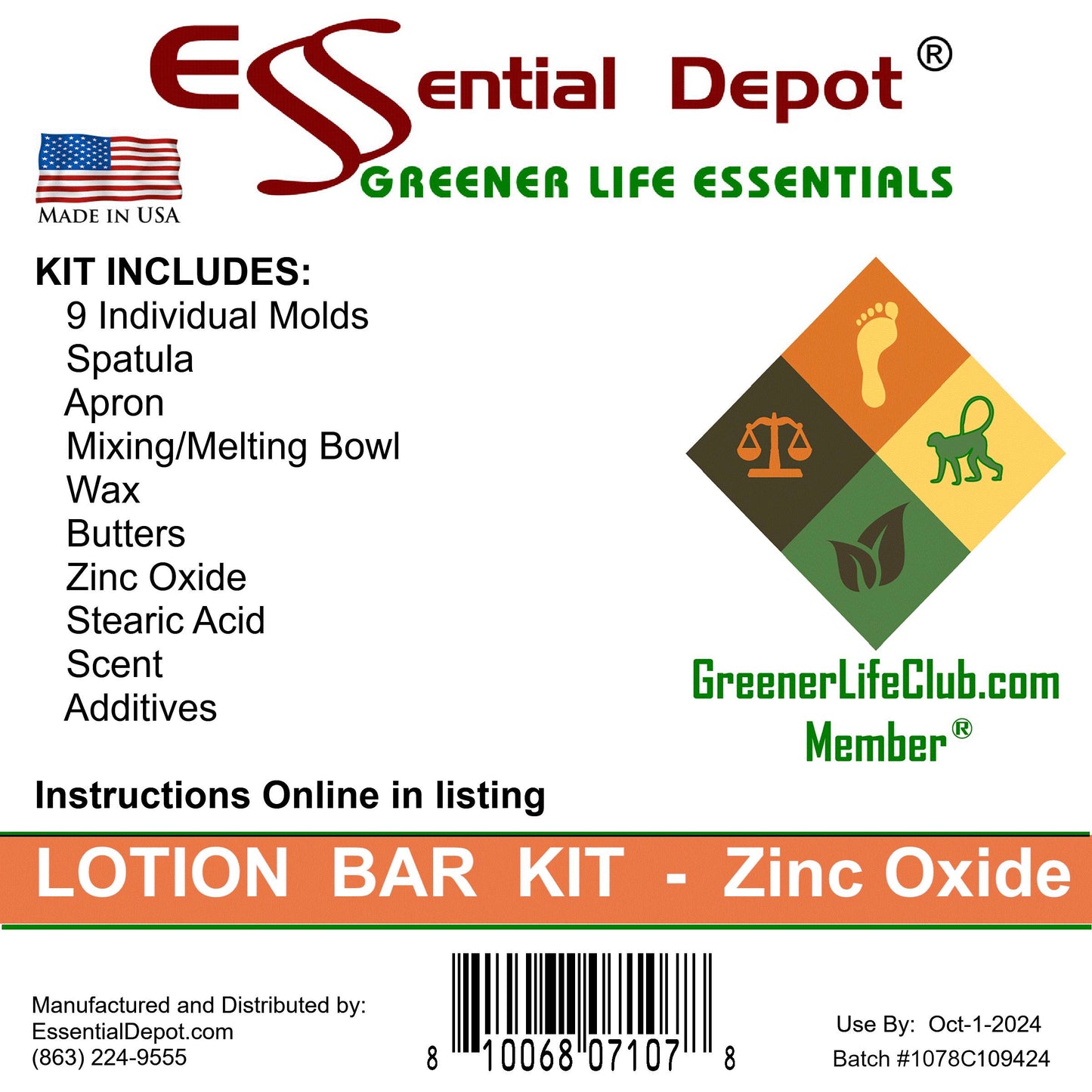 Lotion Bar Making Kit (DECONSTRUCTED) - Zinc Oxide