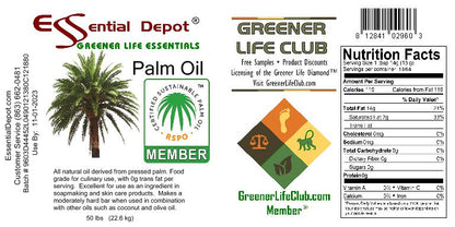 Palm Oil - RSPO Sustainable - 50 lbs - Food Grade