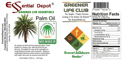 Palm Oil - RSPO Sustainable - 2 x 1gal - USP Food Grade- Not Hydrogenated - 0g Trans Fat Alternative