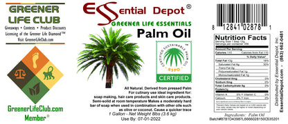 Coconut Oil 76F 1-Gallon and Palm Oil RSPO Sustainable 1-Gallon - Combination Pack - 2 x 1 Gallon