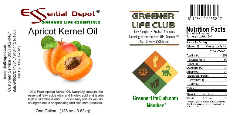 Apricot Oil - 2 Gallons - 2 x 1 Gallon Containers - Food Grade - No Additives