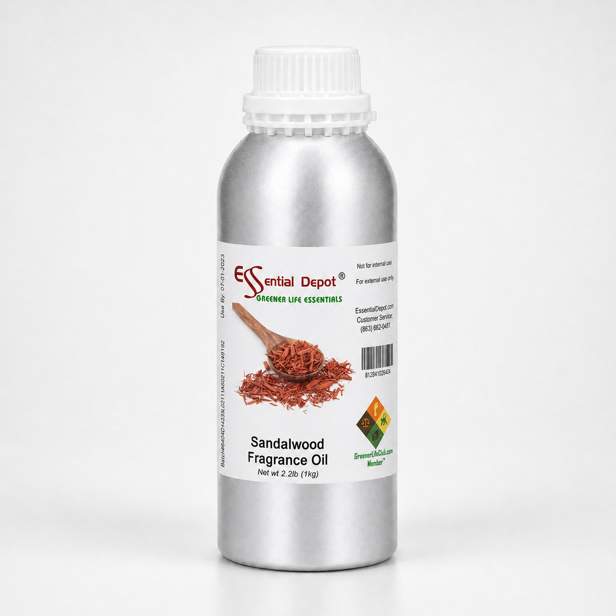 Sandalwood Fragrance Oil - 1 kg. - Approx 2.2 lbs.