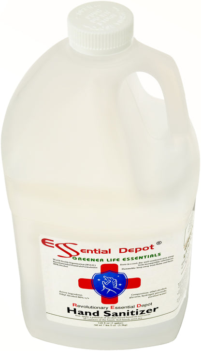 128oz (1 gallon) HAND SANITIZER - 80% Alcohol - W.H.O. Recommended Formula and Ingredients