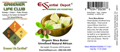 Shea Butter - 16 oz - Grade A - No Additives - Unrefined