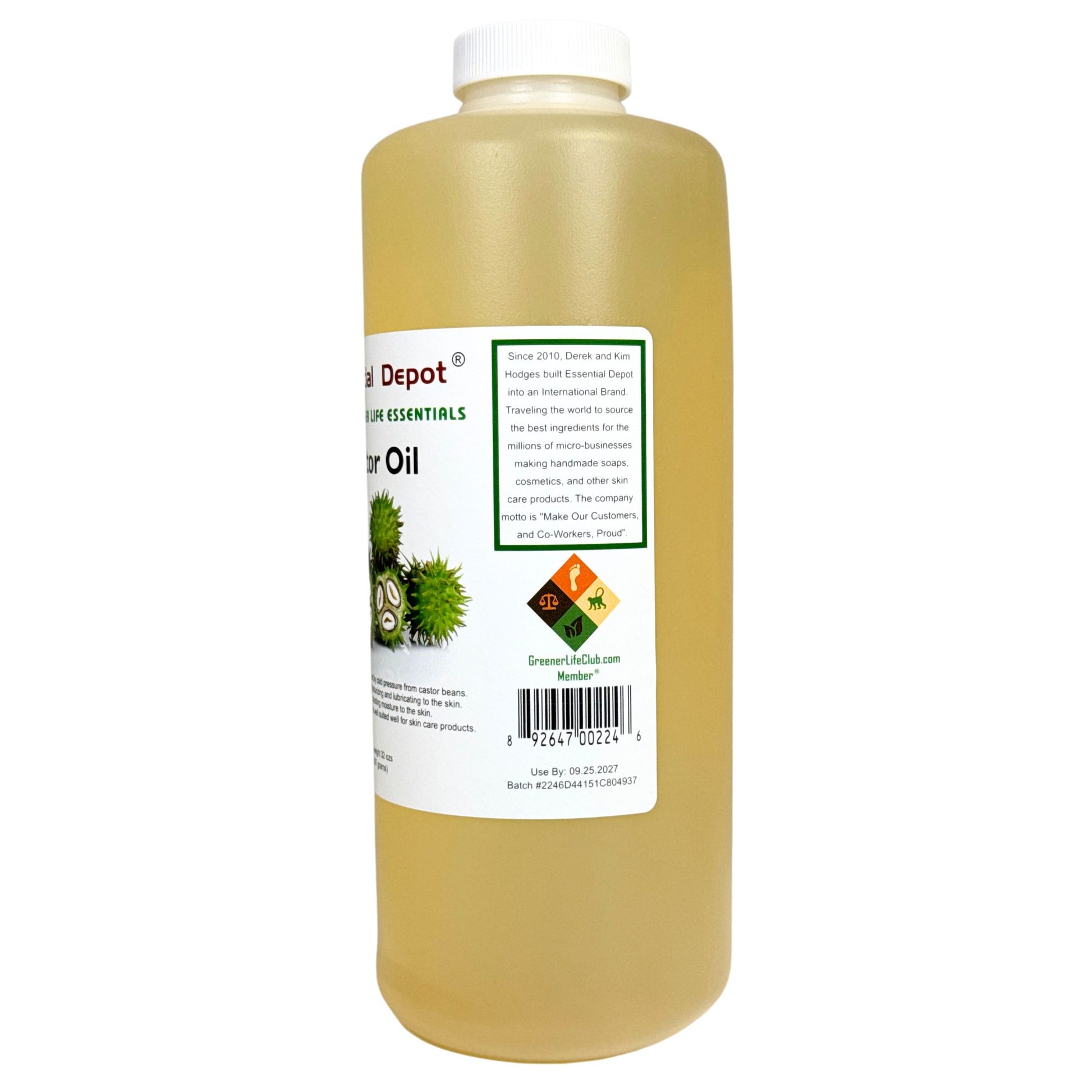 Castor Oil - 1 Quart - Food Grade - No Additives