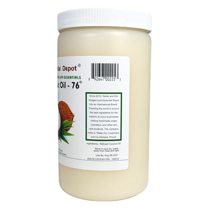 Coconut Oil 76F - 1 Quart - USP - Food Grade - Odorless - Tasteless