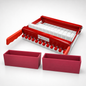 Soap Cutter + 2 R.E.D. Silicone Soap Molds (Red)