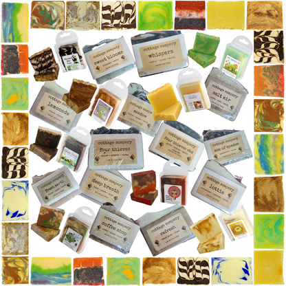 11 Random Bars of Handcrafted Soap made by Greener Life Club Members