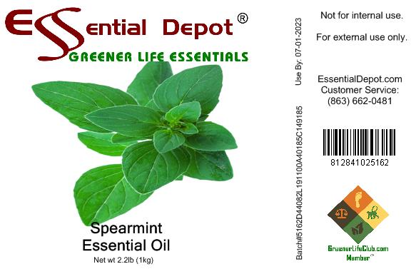 Spearmint Essential Oil - 1 kg. - Approx 2.2 lbs.