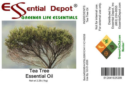 Tea Tree Essential Oil - 1 kg. - Approx 2.2 lbs.