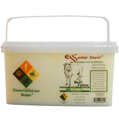Beef Tallow - 7 lbs in GLC Box - GRASS FED - FOOD GRADE