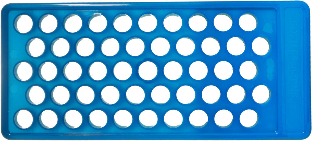 50 Balm Tube Tray (HDPE) - 50 Balm Tubes & Caps (HDPE) - 50 Seal Sleeves (PP) - Scraper (PP)