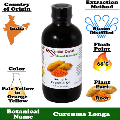 Turmeric Root Essential Oil - 4 oz.