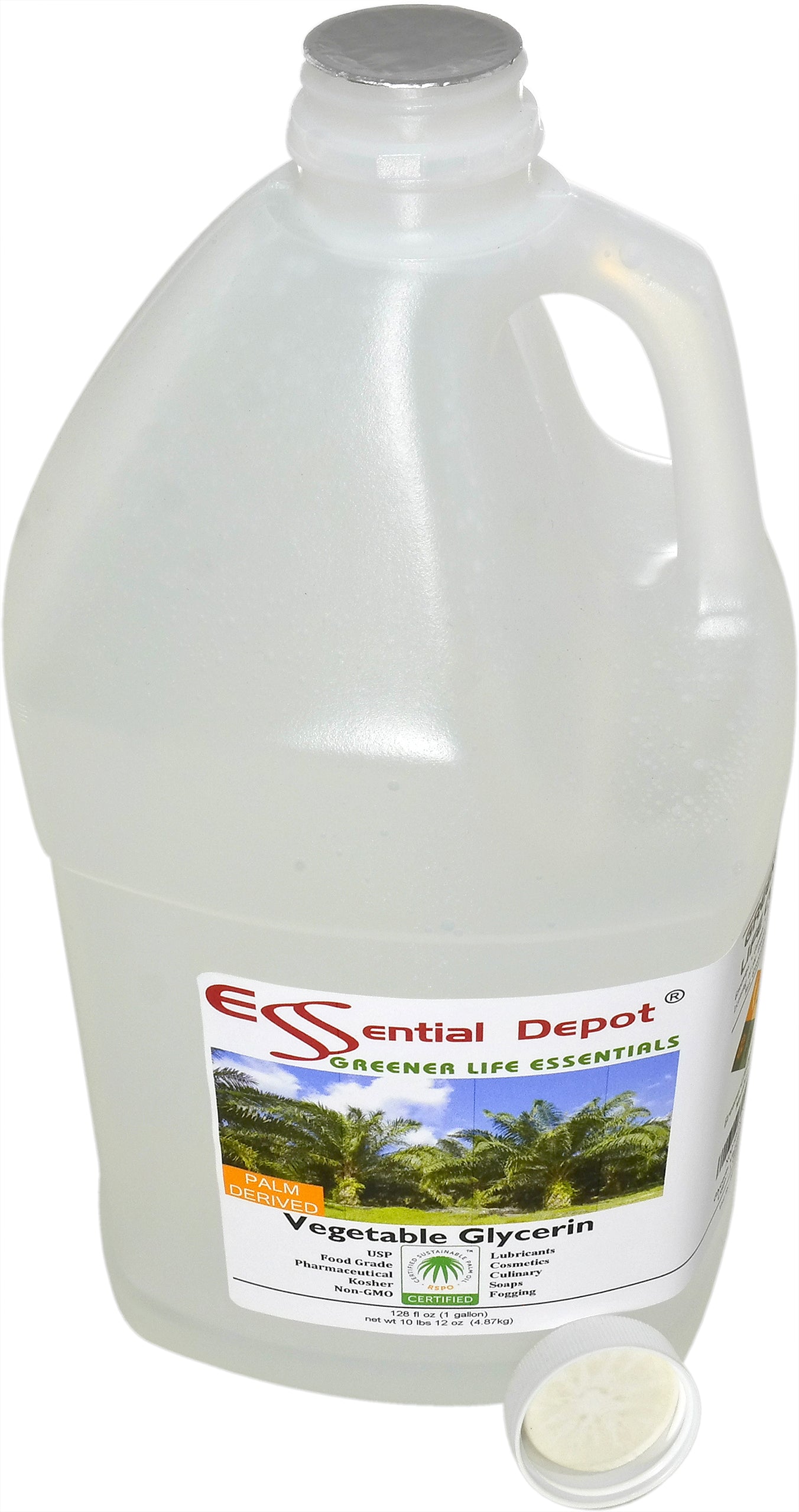 glyCUBE 4x1-gal Glycerin Vegetable - Non GMO - Sustainable Palm Based - USP - Pharmaceutical Grade