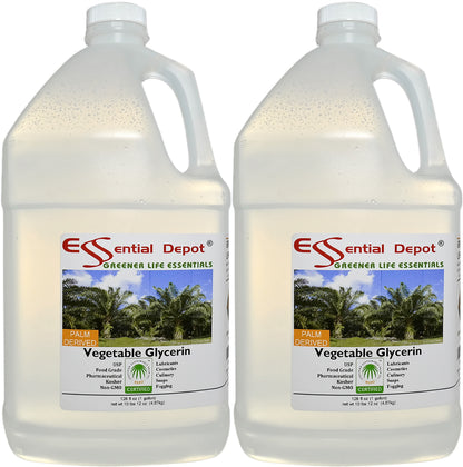 Glycerin Vegetable - 2x1-gallon - Non GMO - Sustainable Palm Based - USP - KOSHER