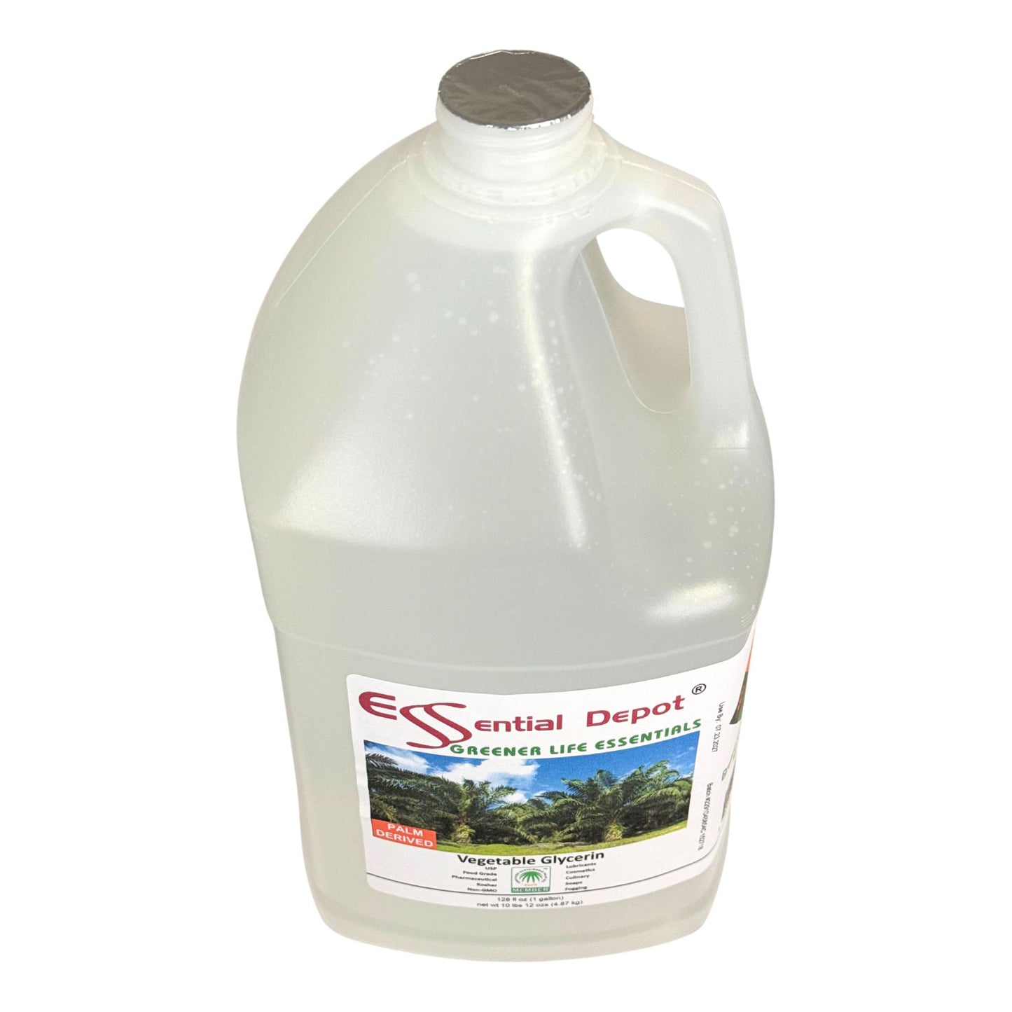 Glycerin Vegetable - 1 Gallon (10.75 lbs or 172oz net wt) - Non GMO - Sustainable Palm Based - USP
