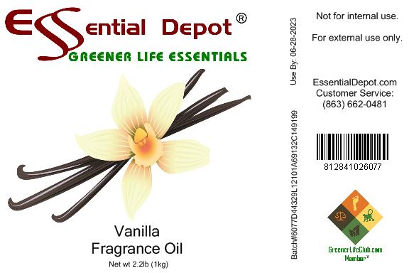 Vanilla Fragrance Oil - 1 kg. - Approx 2.2 lbs.