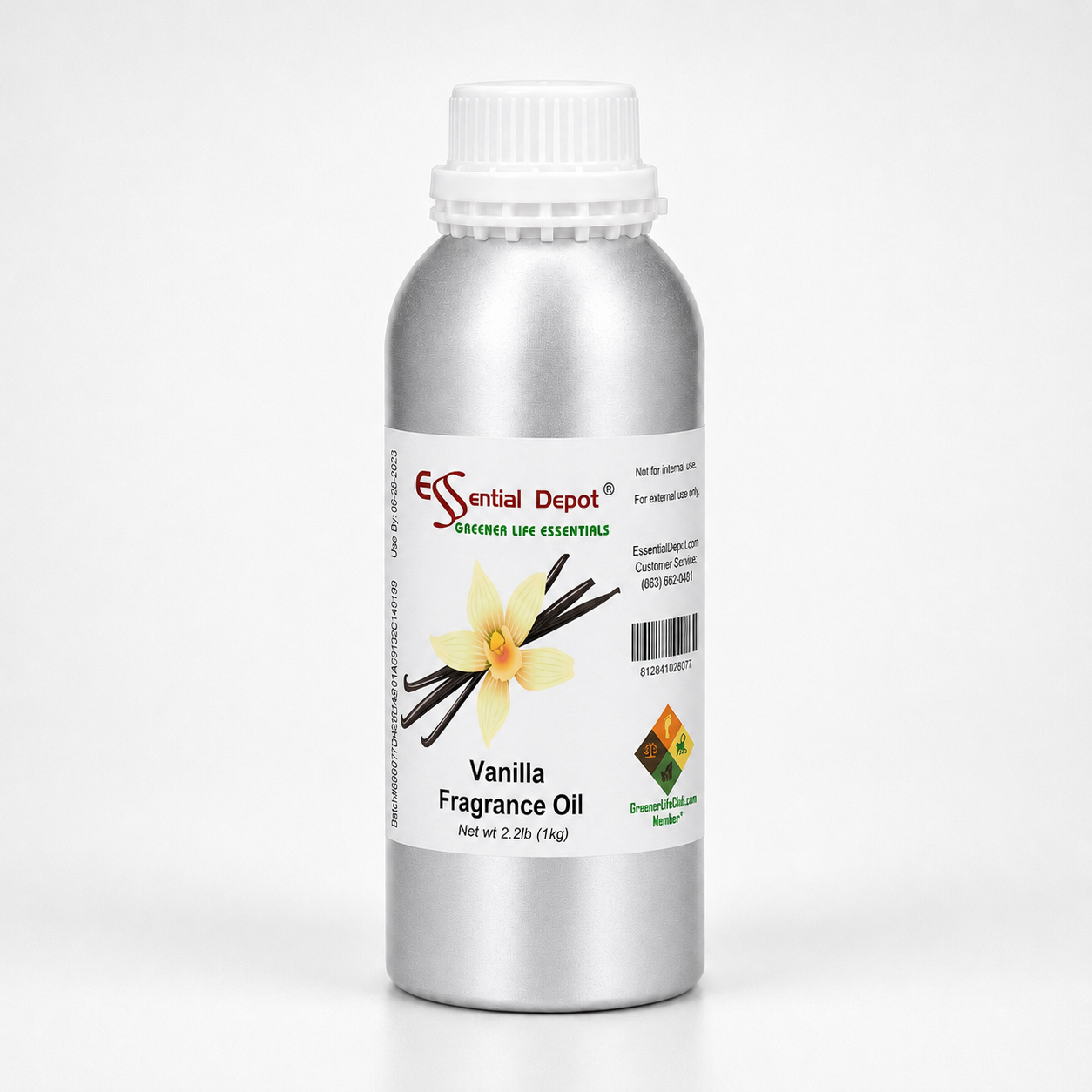 Vanilla Fragrance Oil - 1 kg. - Approx 2.2 lbs.