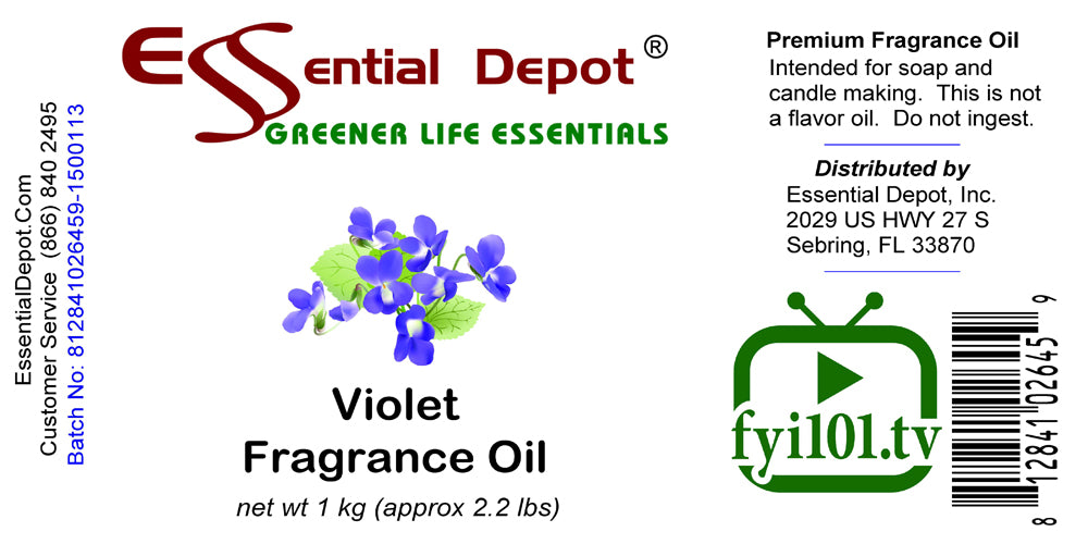 Violet Fragrance Oil - 1 kg. - Approx 2.2 lbs.